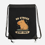 No Stress Stay Capy-None-Drawstring-Bag-NMdesign