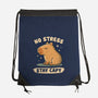 No Stress Stay Capy-None-Drawstring-Bag-NMdesign