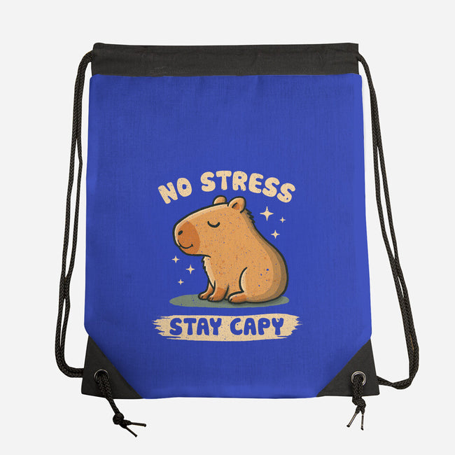No Stress Stay Capy-None-Drawstring-Bag-NMdesign