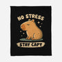 No Stress Stay Capy-None-Fleece-Blanket-NMdesign