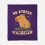 No Stress Stay Capy-None-Fleece-Blanket-NMdesign