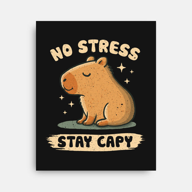 No Stress Stay Capy-None-Stretched-Canvas-NMdesign