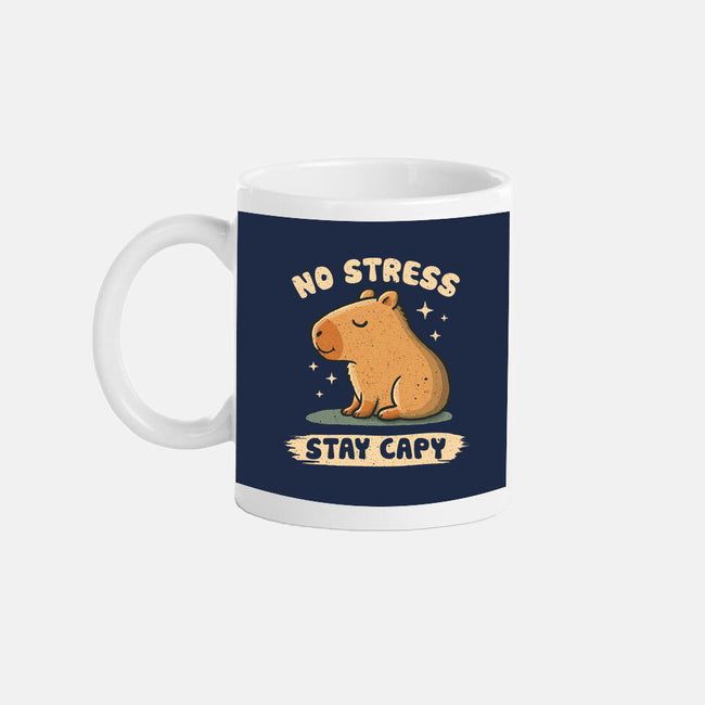 No Stress Stay Capy-None-Mug-Drinkware-NMdesign