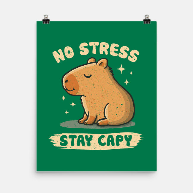 No Stress Stay Capy-None-Matte-Poster-NMdesign