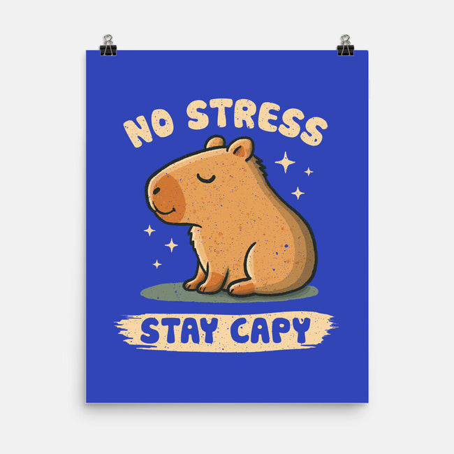 No Stress Stay Capy-None-Matte-Poster-NMdesign