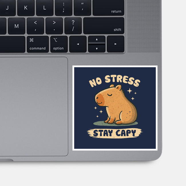 No Stress Stay Capy-None-Glossy-Sticker-NMdesign