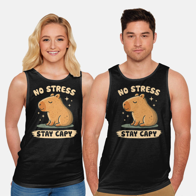 No Stress Stay Capy-Unisex-Basic-Tank-NMdesign