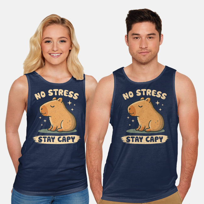 No Stress Stay Capy-Unisex-Basic-Tank-NMdesign