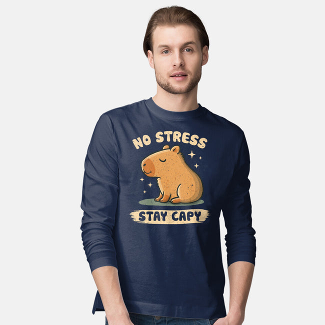 No Stress Stay Capy-Mens-Long Sleeved-Tee-NMdesign