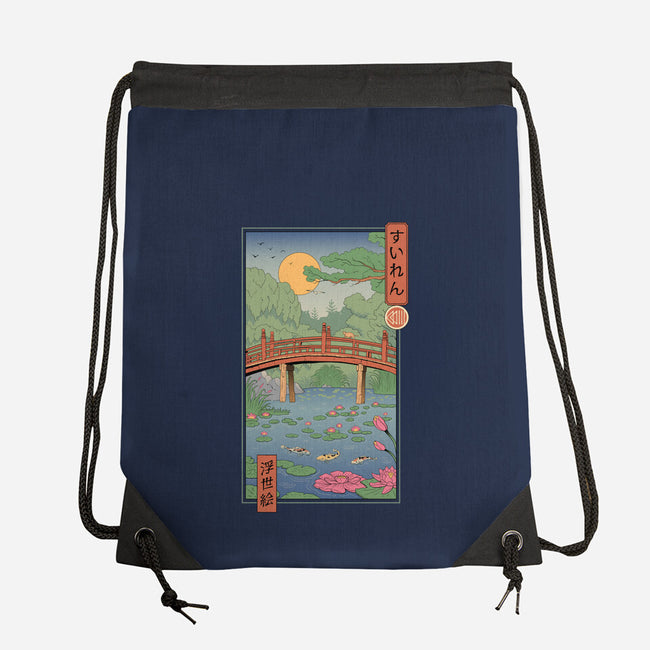 Water Lilies Ukiyo-e-None-Drawstring-Bag-vp021