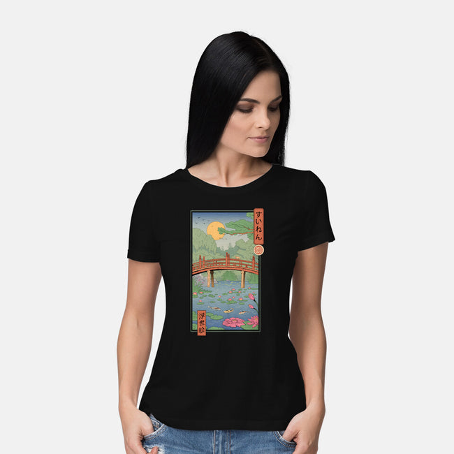 Water Lilies Ukiyo-e-Womens-Basic-Tee-vp021