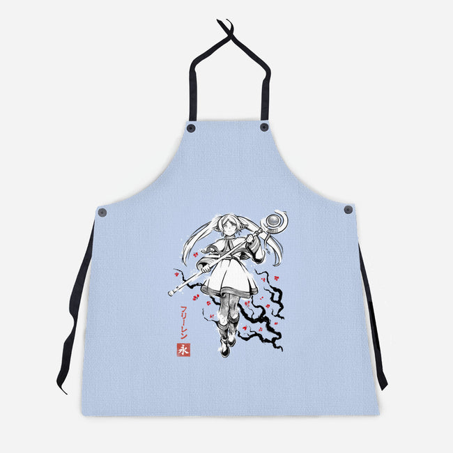 Chronicle Of Magic Sumi-E-Unisex-Kitchen-Apron-Astrobot Invention