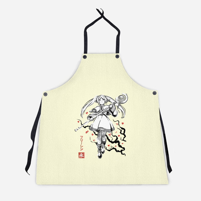 Chronicle Of Magic Sumi-E-Unisex-Kitchen-Apron-Astrobot Invention