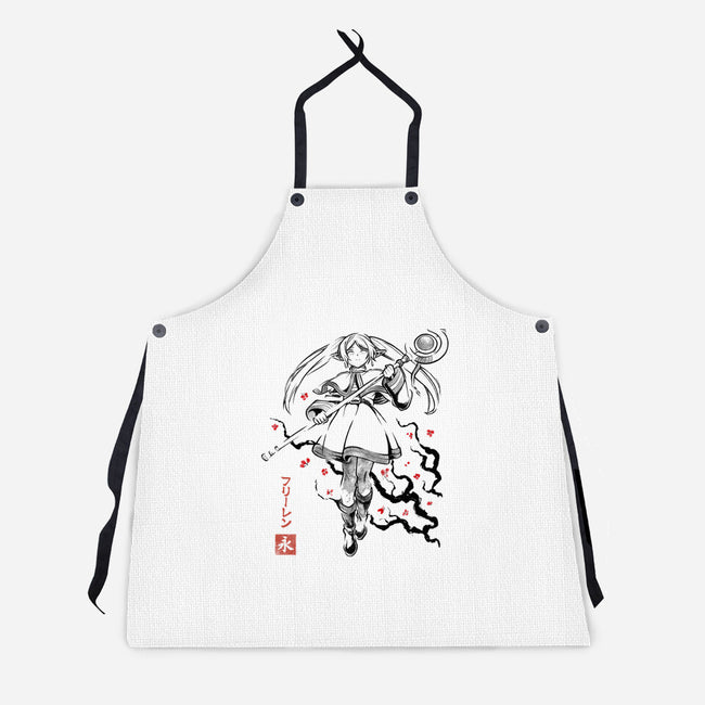 Chronicle Of Magic Sumi-E-Unisex-Kitchen-Apron-Astrobot Invention