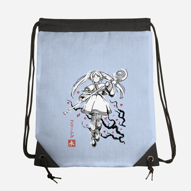 Chronicle Of Magic Sumi-E-None-Drawstring-Bag-Astrobot Invention
