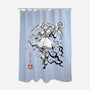 Chronicle Of Magic Sumi-E-None-Polyester-Shower Curtain-Astrobot Invention