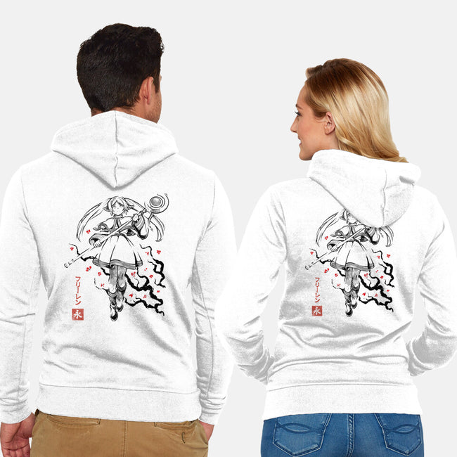 Chronicle Of Magic Sumi-E-Unisex-Zip-Up-Sweatshirt-Astrobot Invention