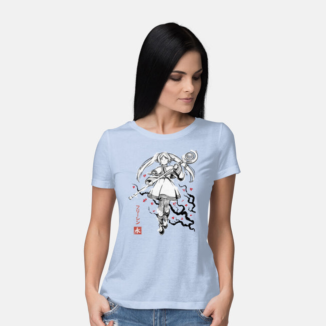 Chronicle Of Magic Sumi-E-Womens-Basic-Tee-Astrobot Invention