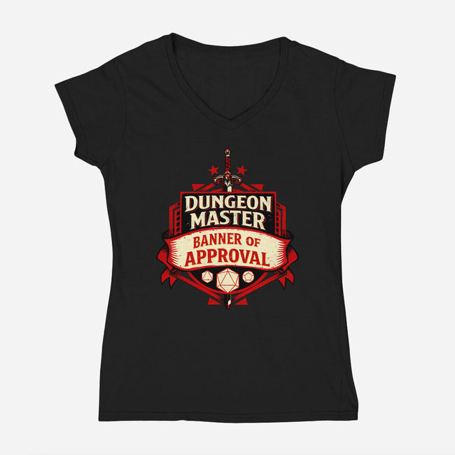 The Dungeon Master Approves-Womens-V-Neck-Tee-DaniGuedes