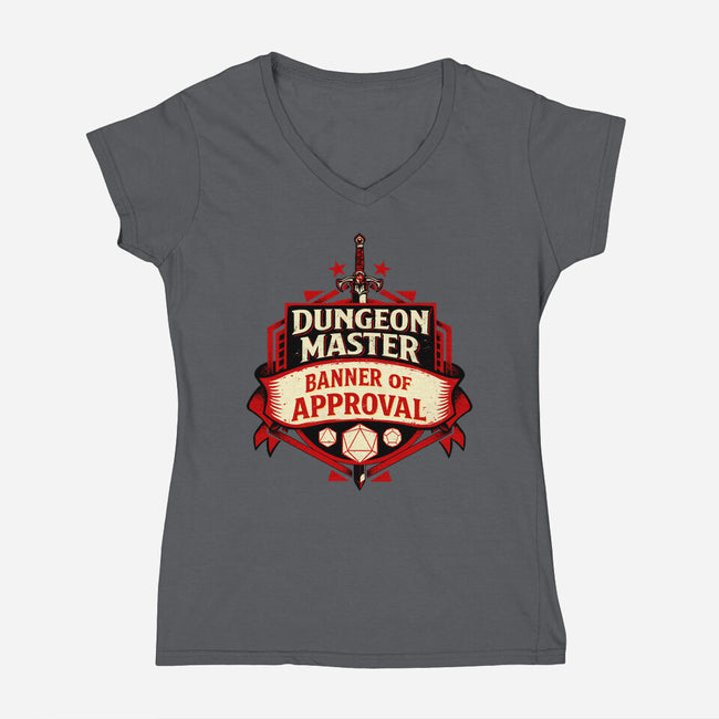 The Dungeon Master Approves-Womens-V-Neck-Tee-DaniGuedes
