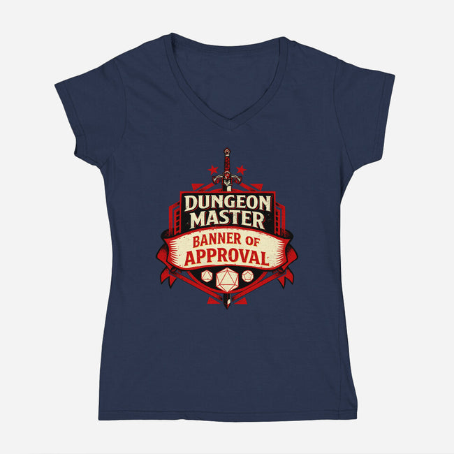 The Dungeon Master Approves-Womens-V-Neck-Tee-DaniGuedes