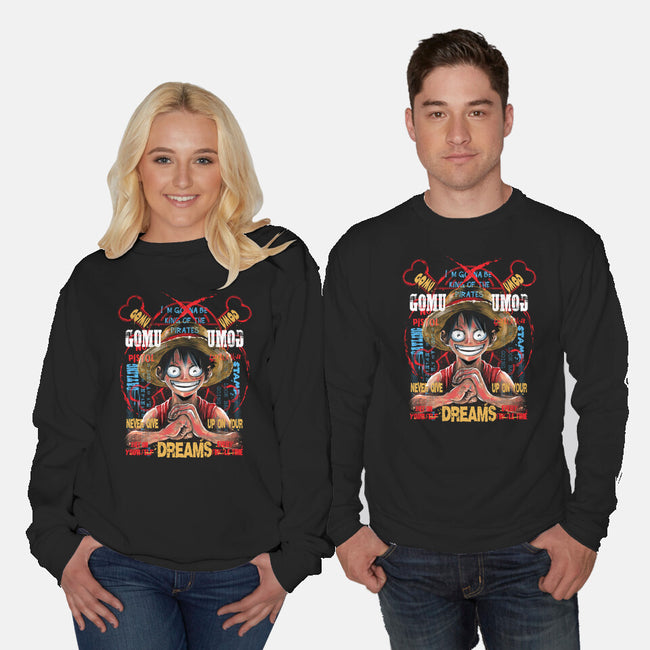 Gonna Be King Of The Pirates-Unisex-Crew Neck-Sweatshirt-zascanauta
