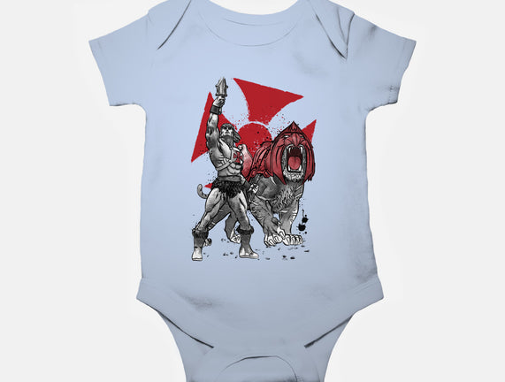 Prince Adam And Battle Cat Sumi-e