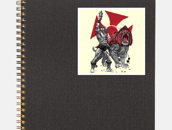 Prince Adam And Battle Cat Sumi-e