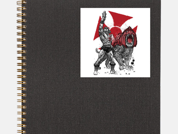 Prince Adam And Battle Cat Sumi-e