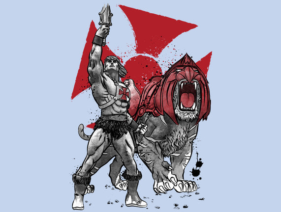 Prince Adam And Battle Cat Sumi-e