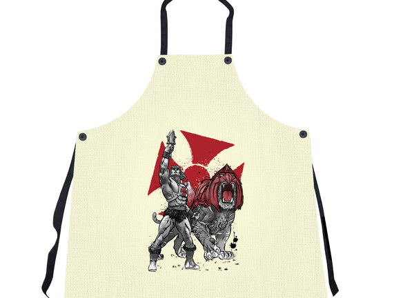 Prince Adam And Battle Cat Sumi-e