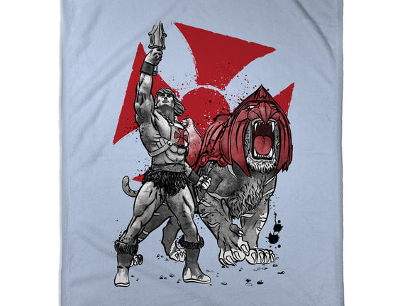 Prince Adam And Battle Cat Sumi-e