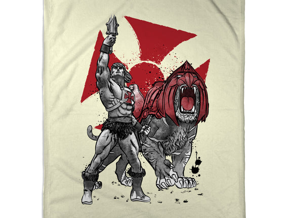 Prince Adam And Battle Cat Sumi-e