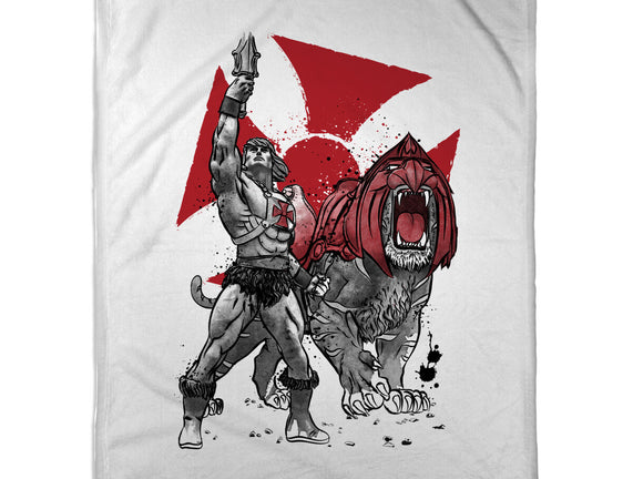 Prince Adam And Battle Cat Sumi-e