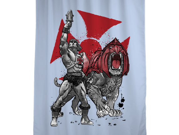 Prince Adam And Battle Cat Sumi-e