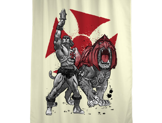 Prince Adam And Battle Cat Sumi-e