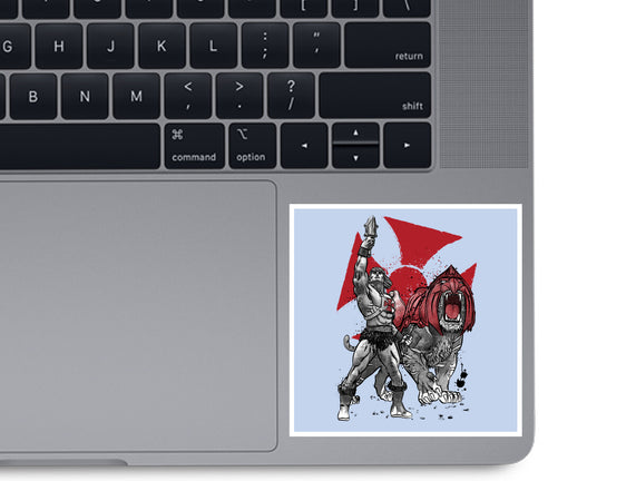 Prince Adam And Battle Cat Sumi-e