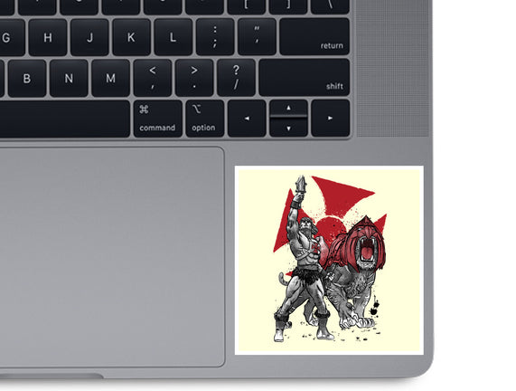 Prince Adam And Battle Cat Sumi-e