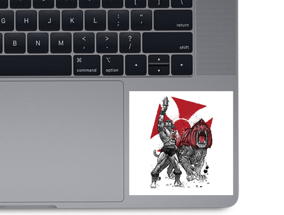 Prince Adam And Battle Cat Sumi-e