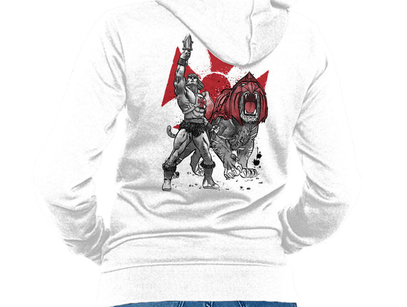 Prince Adam And Battle Cat Sumi-e