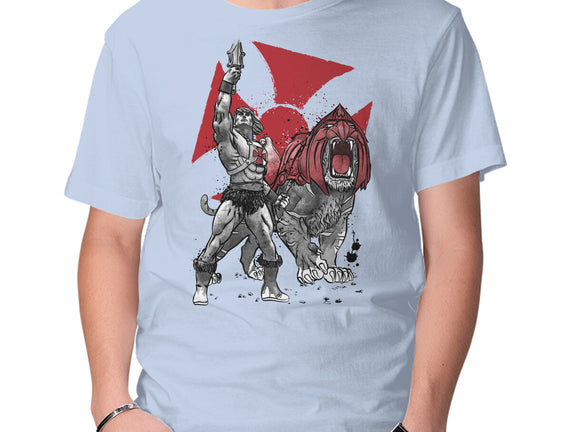 Prince Adam And Battle Cat Sumi-e