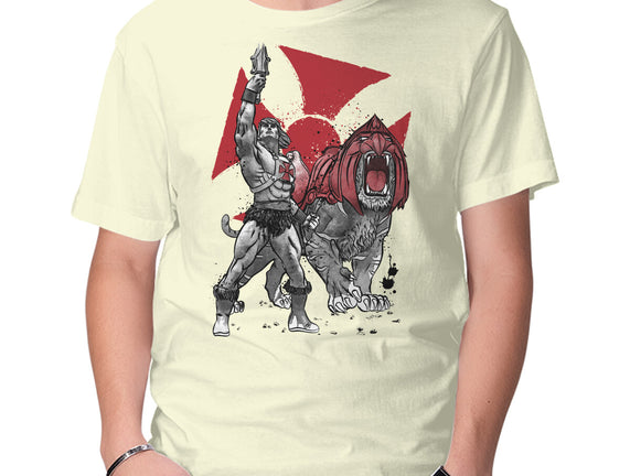 Prince Adam And Battle Cat Sumi-e