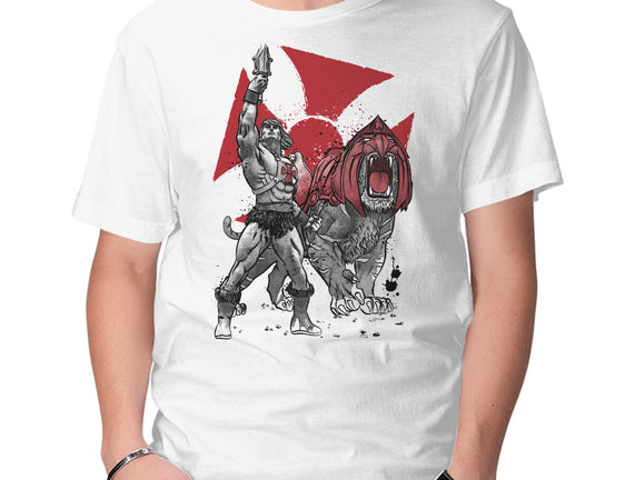 Prince Adam And Battle Cat Sumi-e