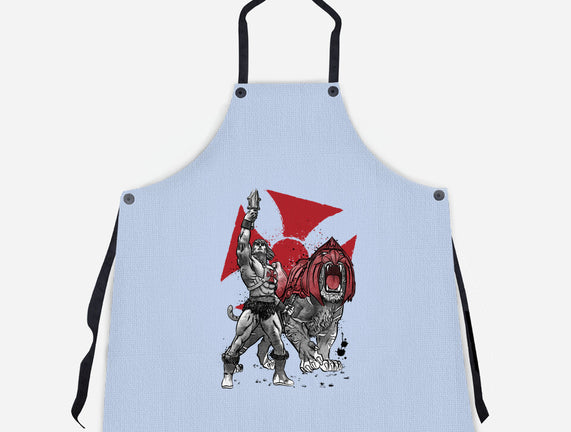 Prince Adam And Battle Cat Sumi-e