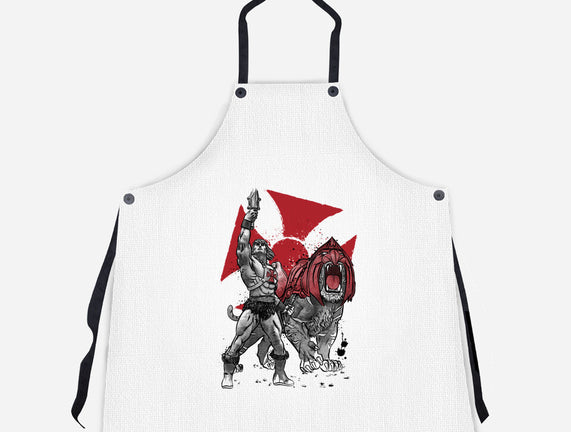 Prince Adam And Battle Cat Sumi-e