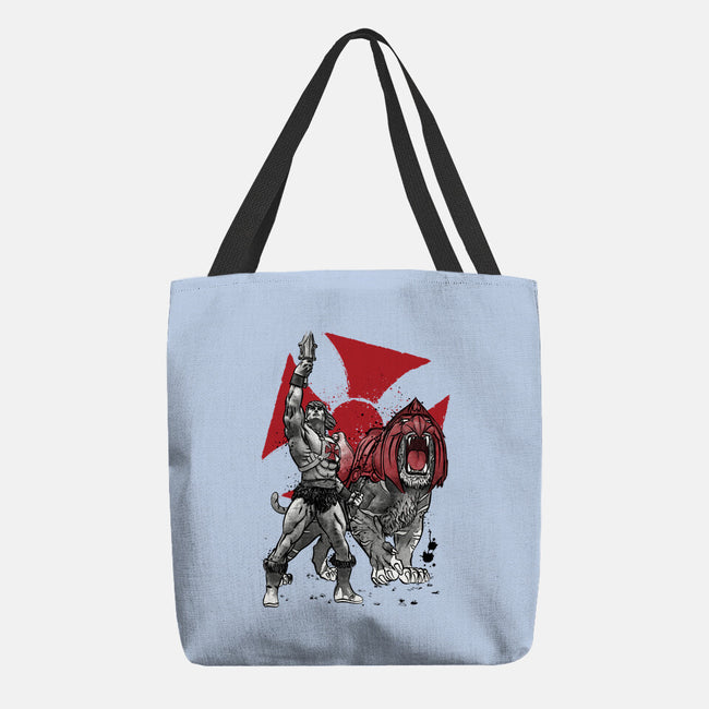 Prince Adam And Battle Cat Sumi-e-None-Basic Tote-Bag-DrMonekers