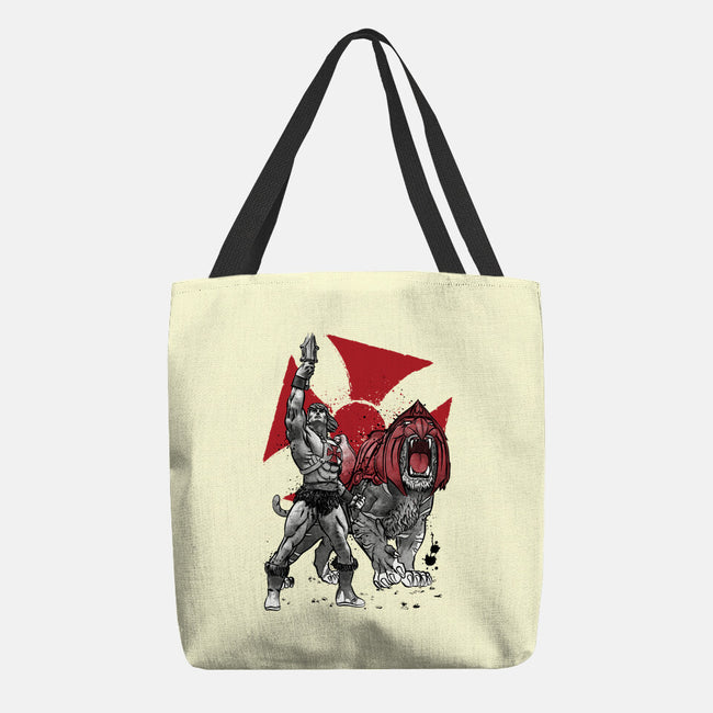 Prince Adam And Battle Cat Sumi-e-None-Basic Tote-Bag-DrMonekers