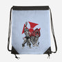 Prince Adam And Battle Cat Sumi-e-None-Drawstring-Bag-DrMonekers