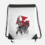 Prince Adam And Battle Cat Sumi-e-None-Drawstring-Bag-DrMonekers