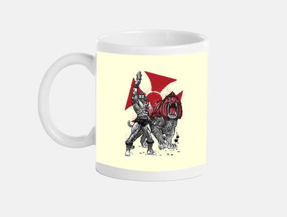 Prince Adam And Battle Cat Sumi-e